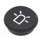 Button; round; Ø21mm; black; 09 09-0S12.1141A EAO