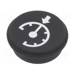 Button; round; Ø21mm; black; 09 09-0S12.2047 EAO