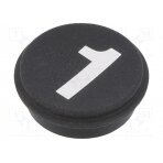 Button; round; Ø21mm; black; 09 09-0S12.C000225 EAO