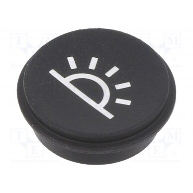 Button; round; Ø21mm; black; 09 09-0S12.1421A EAO