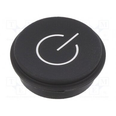 Button; round; Ø21mm; black; 09 09-0S12.5009 EAO 1