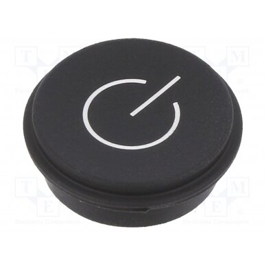 Button; round; Ø21mm; black; 09 09-0S12.5009 EAO