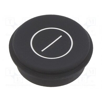 Button; round; Ø21mm; black; 09 09-0S12.5010 EAO 1
