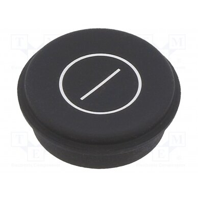 Button; round; Ø21mm; black; 09 09-0S12.5010 EAO