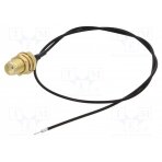 Cable; 50Ω; 0.3m; wires,SMA socket; black; straight SMA-16-0.3 ONTECK