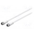 Cable; 75Ω; 1.5m; F plug,both sides; PVC; white SAT-M/M-0150-WH Goobay