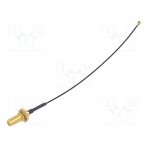 Cable: coaxial; Cable: 1.13 mm Micro-cable; 0.15m; AMC,SMA; female 336319-12-0150 AMPHENOL RF