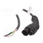 Cable: eMobility; 250V; 10kW; IP44; wires,Type 1; 5m; 41A; -30÷50°C 8831504004440A1 HARTING
