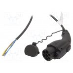 Cable: eMobility; 250V; 4kW; IP44; GB/T,wires; 5m; 16A; single-phase 8841504004440A1 HARTING