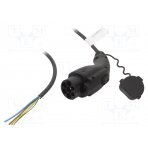 Cable: eMobility; 250V; 4kW; IP44; GB/T,wires; 7.5m; 16A; -30÷50°C 8841754004440A1 HARTING