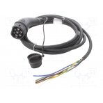 Cable: eMobility; 480V; 11kW; IP44; wires,Type 2; 5m; 20A; -30÷50°C 8803508888880A1 HARTING