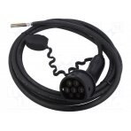 Cable: eMobility; 480V; 11kW; IP54; wires,Type 2; 5m; 20A; -30÷50°C HVCOIMBR6PS702L500 AMPHENOL
