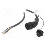 Cable: eMobility; 480V; 22kW; IP44; wires,Type 2; 7.5m; 32A 8813754444440A1 HARTING