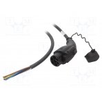 Cable: eMobility; 480V; 24.4kW; IP44; GB/T,wires; 5m; 32A; -30÷50°C 8853504444440A1 HARTING