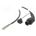 Cable: eMobility; 480V; 24.4kW; IP44; GB/T,wires; 7.5m; 32A 8853754444440A1 HARTING