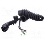 Cable: eMobility; 480V; 26.6kW; IP44; wires,Type 2; 4m; 32A 1056698 PHOENIX CONTACT