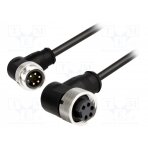Cable: for sensors/automation; 7/8",both sides; 0.3m; male; PIN: 5 21349899598003 HARTING