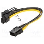 Cable: mains; PCIe 8pin male,PCIe 8pin female x2; 0.23m PCI-8F/6.2M Goobay