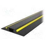 Cable protector; Width: 68mm; L: 9m; PVC; H: 11mm; yellow-black COBA-CP010701 COBA EUROPE