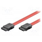 Cable: SATA; eSATA L-Type plug,both sides; 0.5m; red SATA-L Goobay