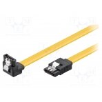 Cable: SATA; SATA L-Type angled plug,SATA L-Type plug; 0.1m SATA-LC90/0.1YL Goobay