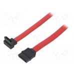 Cable: SATA; SATA L-Type angled plug,SATA L-Type plug; 0.5m QOLTEC-50470 QOLTEC