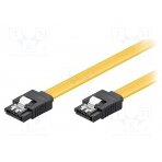 Cable: SATA; SATA L-Type plug,both sides; 0.3m; yellow SATA-LC/0.3YL Goobay