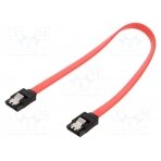 Cable: SATA; SATA plug,both sides; 0.3m; SATA III; red; Cablexpert CC-SATAM-DATA-0.3M GEMBIRD