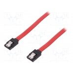Cable: SATA; SATA plug,both sides; 500mm; red; Core: Cu; 26AWG AK-400102-005-R ASSMANN