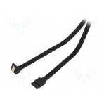 Cable: SATA; SATA plug,SATA plug angled; 0.5m; SATA III; black SAVGAK-08 SAVIO