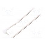 Cable; wires,DC 0,7/2,35 plug; angled; 0.5mm2; white; 1.5m DC.CAB.0301.0150 BQ CABLE
