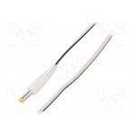 Cable; wires,DC 4,8/1,7 plug; straight; 0.5mm2; white; 1.5m DC.CAB.1500.0150 BQ CABLE