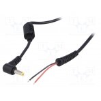 Cable; wires,DC 5,5/1,7 plug; angled; 0.5mm2; black; 1.2m AK-SC-03 AKYGA