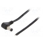Cable; wires,DC 5,5/2,1 plug; angled; 0.5mm2; black; 1.5m DC2201.0150E MFG