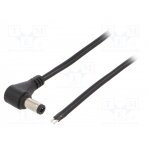 Cable; wires,DC 5,5/2,5 plug; angled; 0.5mm2; black; 1.5m DC2601.0150E MFG
