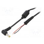 Cable; wires,DC 5,5/3,0 plug; straight; 0.5mm2; black; 1.2m AK-SC-05 AKYGA