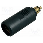 Car lighter socket adapter; car lighter socket x1; 16A; black PROCAR-67882900 PRO CAR