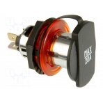Car lighter socket adapter; car lighter socket x1; 20A; red PROCAR-68140810 PRO CAR