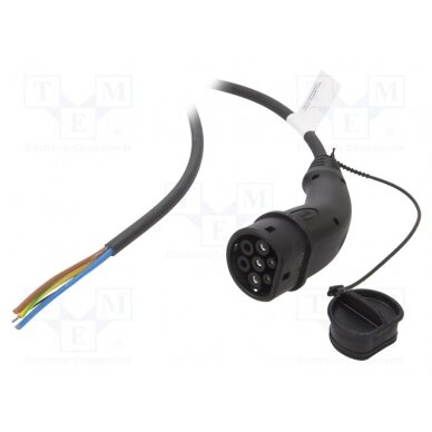 Cable: eMobility; 250V; 11kW; IP44; wires,Type 2; 7.5m; 32A 8811754004440A1 HARTING 1