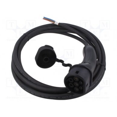 Cable: eMobility; 250V; 3.6kW; IP54; wires,Type 2; 7.5m; 20A HVCOIMBR6PS502L750 AMPHENOL 1