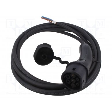 Cable: eMobility; 250V; 3.6kW; IP54; wires,Type 2; 7.5m; 20A HVCOIMBR6PS502L750 AMPHENOL