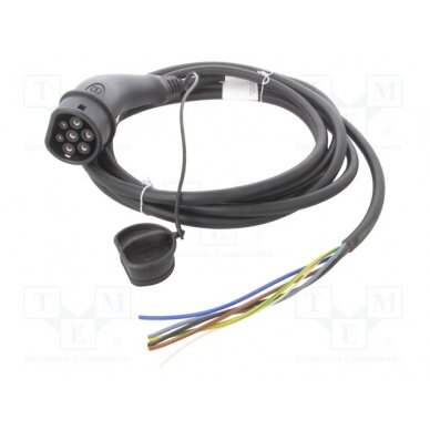 Cable: eMobility; 480V; 11kW; IP44; wires,Type 2; 5m; 20A; -30÷50°C 8803508888880A1 HARTING 1