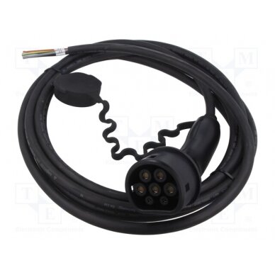 Cable: eMobility; 480V; 11kW; IP54; wires,Type 2; 7.5m; 20A HVCOIMBR6PS702L750 AMPHENOL 1