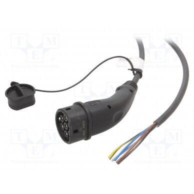 Cable: eMobility; 480V; 7.4kW; IP44; wires,Type 2; 7.5m; 20A 8803754444440A1 HARTING