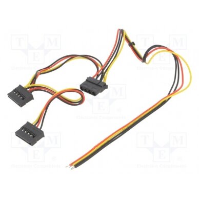 Cable: mains; Molex female,wires,SATA female x2; 0.4m AK-SC-24 AKYGA 1