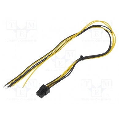 Cable: mains; PCIe 6pin female,wires; 0.45m AK-SC-19 AKYGA 1