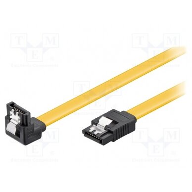 Cable: SATA; SATA L-Type angled plug,SATA L-Type plug; 0.2m SATA-LC90/0.2YL Goobay 1