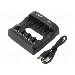 Charger: for rechargeable batteries; Li-Ion; 1.5V; 5VDC XTAR-LC4-1.5V XTAR