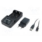 Charger: for rechargeable batteries; Li-Ion; 3.6/3.7V; 1A; 5VDC KEEPPOWER-L2 KEEPPOWER