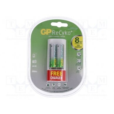 Charger: for rechargeable batteries; Ni-MH; Size: AA,AAA GP-U211/2X2100 GP 1
